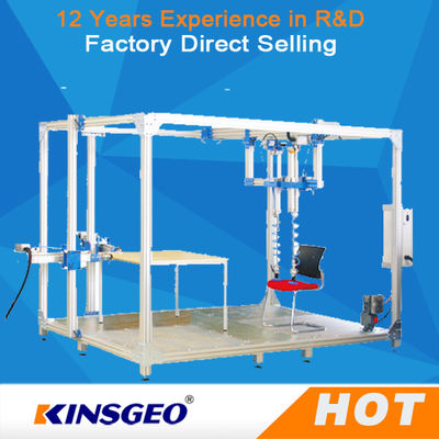 500KG Sliding Resistant Furniture Testing Machine Dengan Steel Plate Untuk Rolling Office Chair